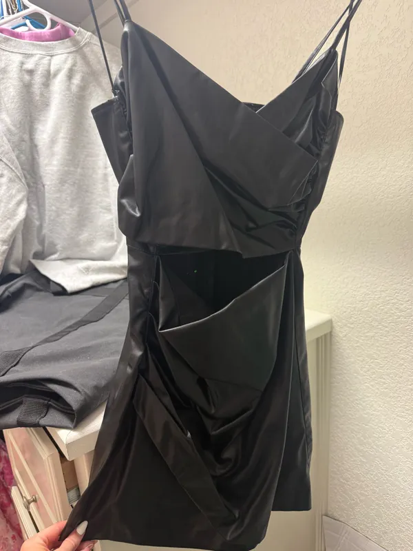 Zara Leather Dress - Image 4
