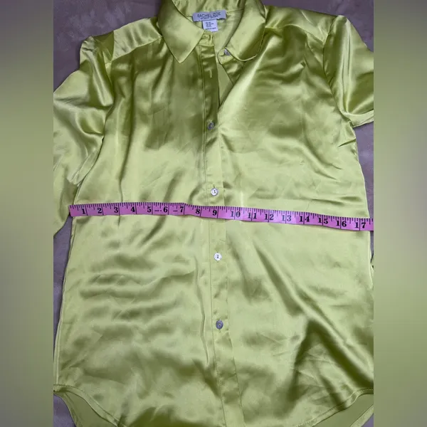 Rachel Zoe Green Casual Button Down Shirt - Image 7