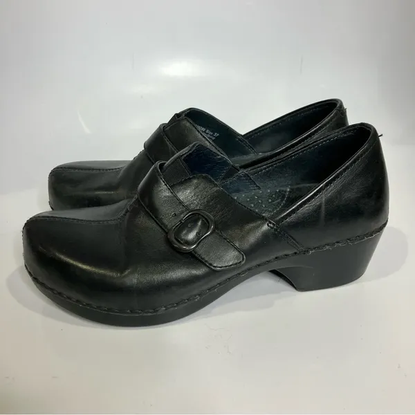 Dansko black leather clogs women’s size 37 6.5‎ classic work shoes professional - Image 3