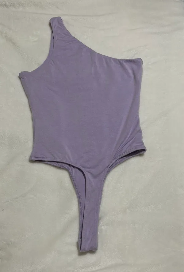 Revolve Devonne One Shoulder Lavender Body Suit - Image 2