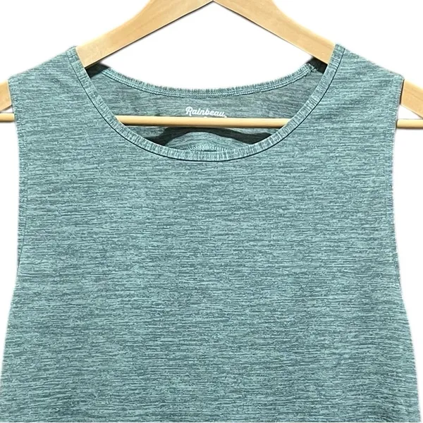 Rainbeau Heathered Green Boxy Soft Tank Top‎ Size Large - Image 2