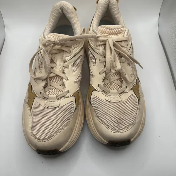 Hoka One One Clifton Athletics Beige Running Shoes Sneakers‎ US 10 vanilla wheat - Image 5