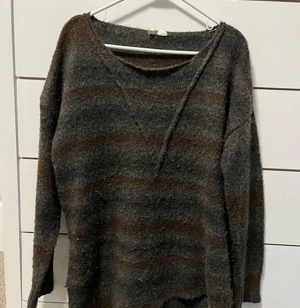 Anthropologie Moth Stripe Wool Blend Sweater - Image 2