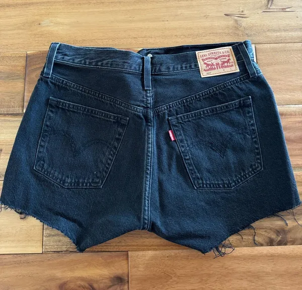 Levi’s Black Denim Shorts - Image 2