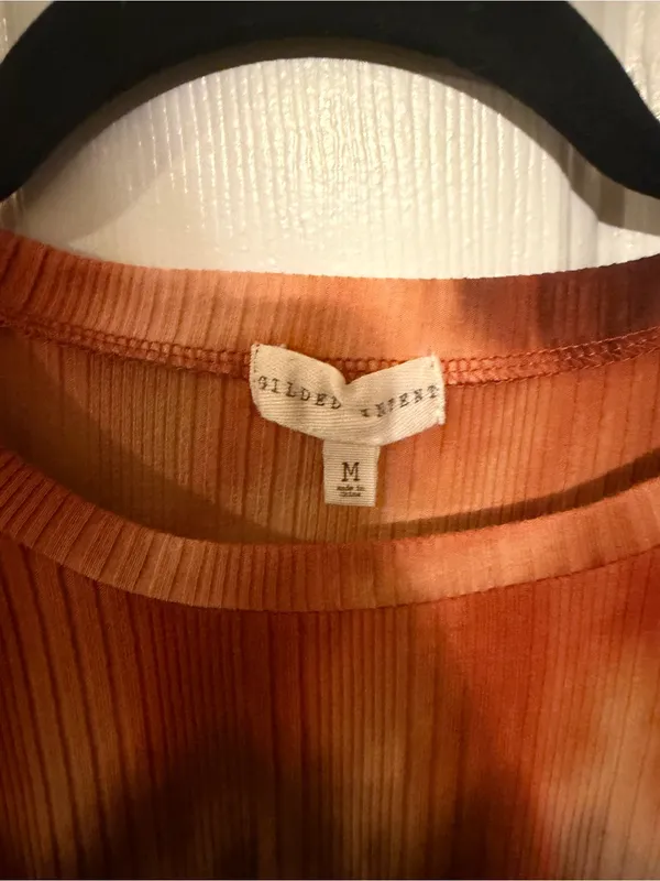 Buckle Rust & Black Tie-Dye Ribbed Long Sleeve Top - Image 2
