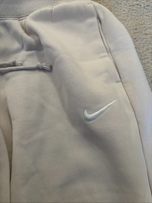 Nike Cream Beige Swoosh Joggers - Image 2