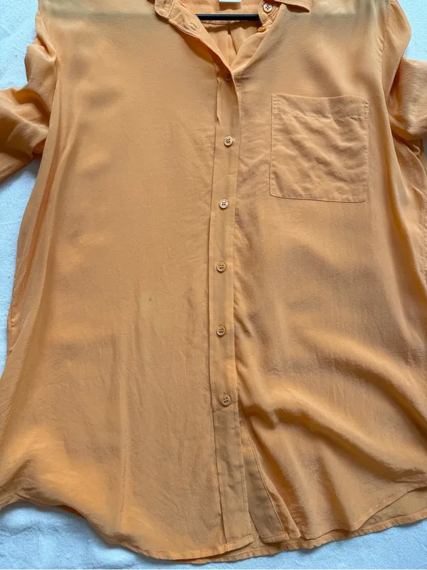 fresh women’s Button-Down Shirt in Orange, preppy, dressy, effortless - Image 6