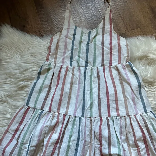AMERICAN EAGLE Striped Halter Smocked Dress - Image 4