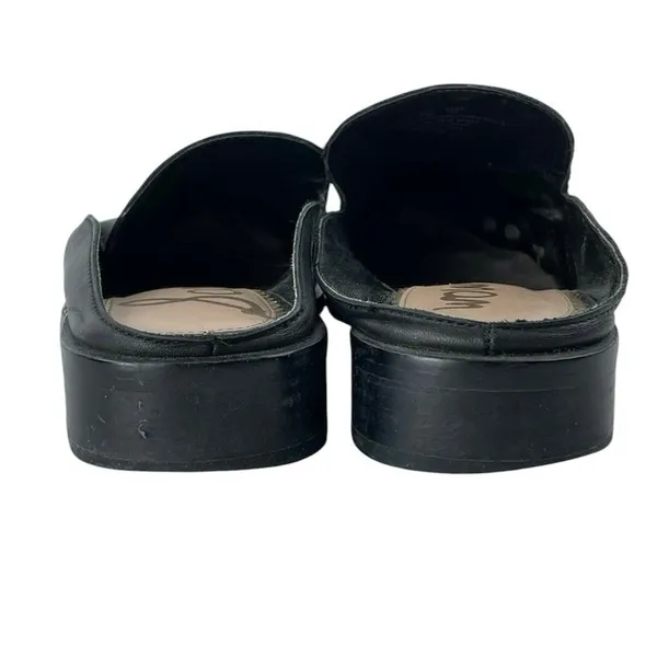 Sam Edelman Lewellyn Black Studded Leather Almond Toe Flats Loafer Mules Size 7 - Image 3
