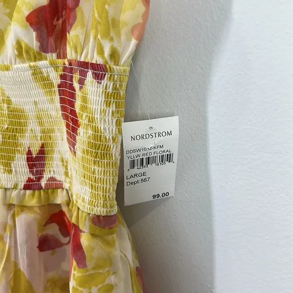4SI3NNA tiered floral lightweight maxi dress size large - Image 3