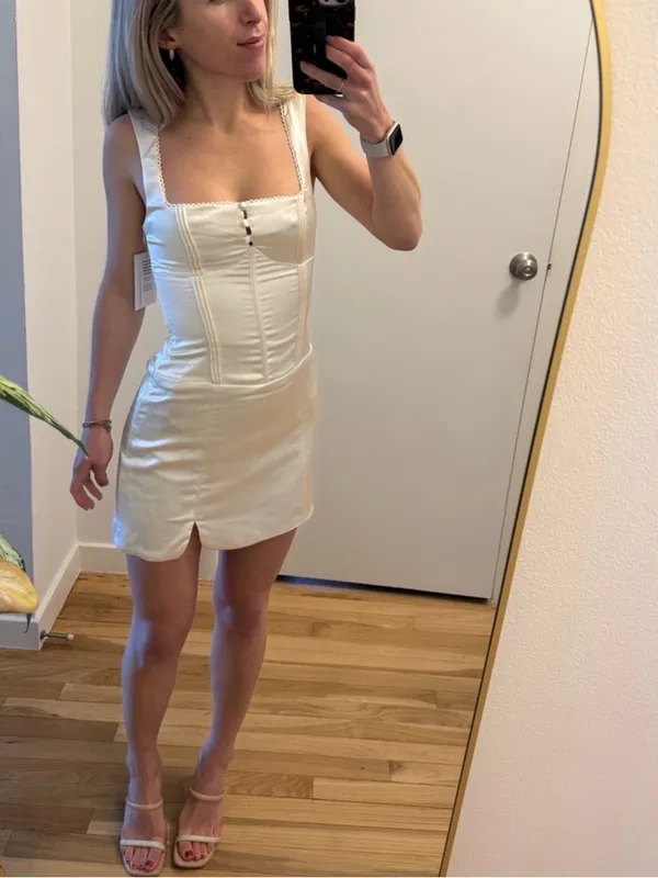 Runaway The Label - AMALDA MINI DRESS - IVORY - Image 2