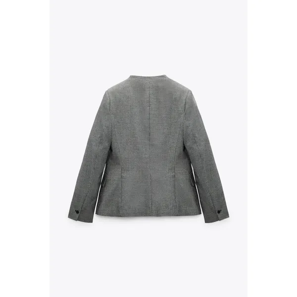 ZARA‎ TAILORED HOUNDSTOOTH BLAZER - Image 4