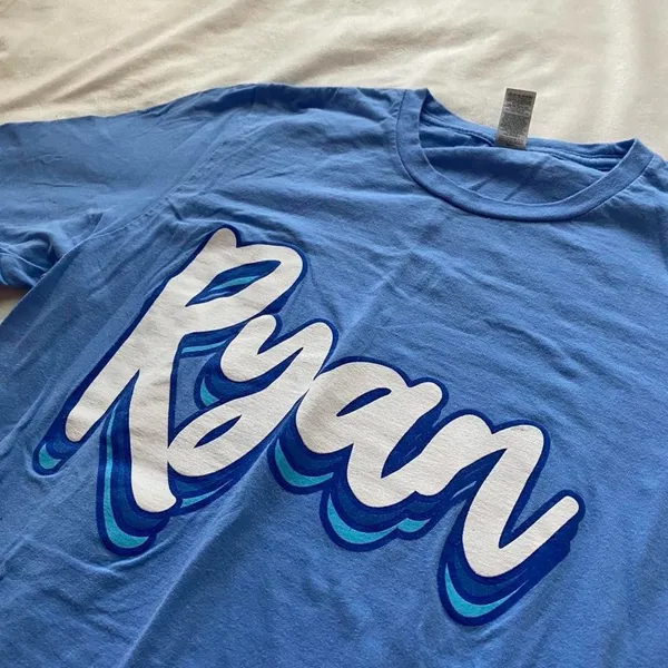 University of Notre Dame blue and white Ryan Hall shirt - Image 6