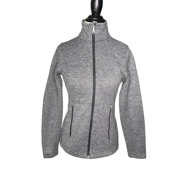 Spyder Grey Women’s Sweater Fleece Jacket Full-zip Closure Zippered Pockets Sm - Image 4