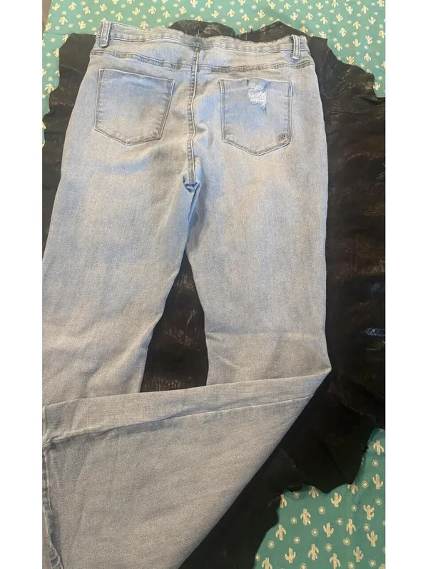 Indigo Rein Women's Jeans – Size 15 (31x32) Blue Denim Pants - Image 5
