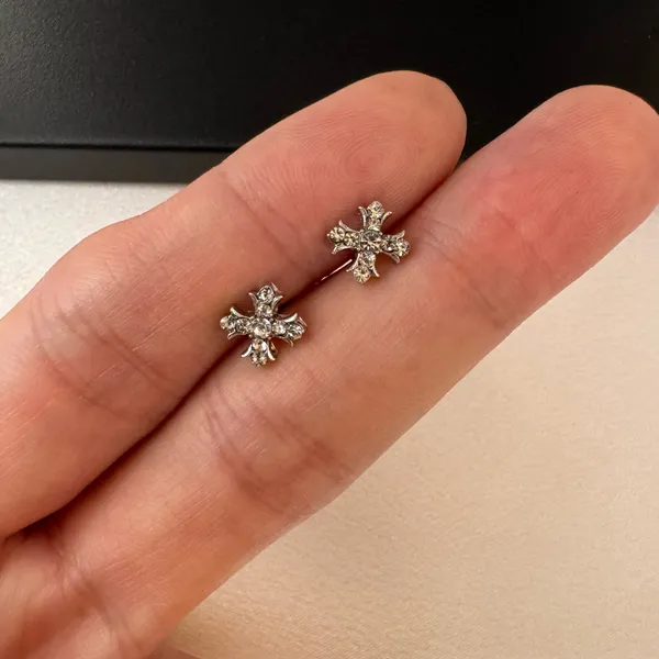 8mm CZ Cross Stud Earrings for Men Women Streetwear Hip Hop Punk Unisex Style - Image 7