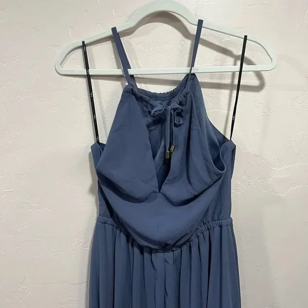 Be Mellow Denim Blue Maxi Dress - Image 5
