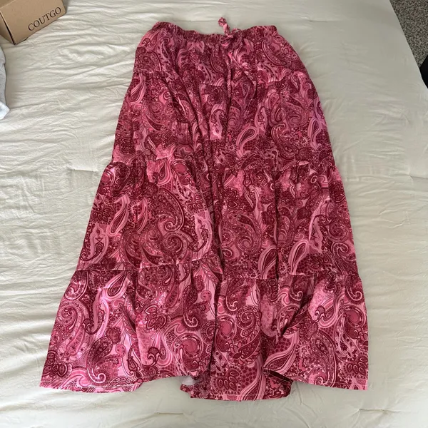 Zaful Tiered paisley maxi skirt - Image 3