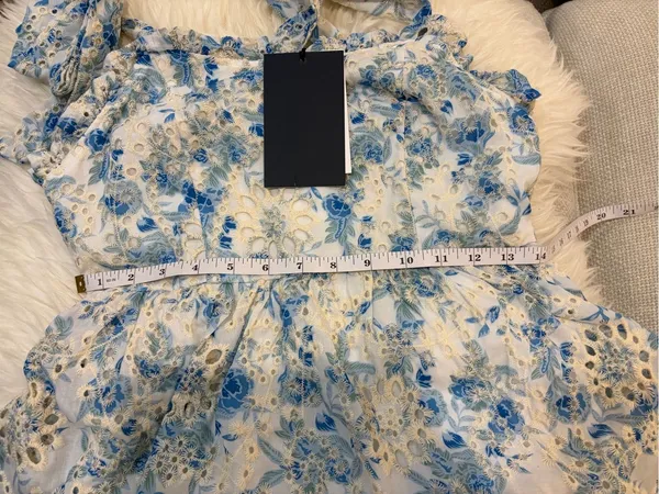 NWT Anthropologie En Saison Claire Midi Dress Eyelet Floral Tiered Fairy Size S - Image 13