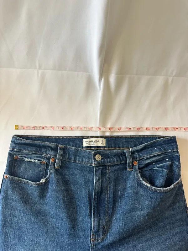Abercrombie & Fitch The 70's Vintage Flare Ultra High Rise Denim Jeans Size 31 - Image 4