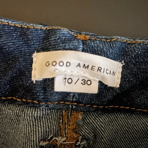 NWT Good American Good Waist Step Hem Skinny Jeans Dark Blue Denim Size 10 - Image 11