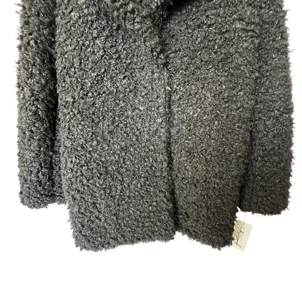 NWT Kendall + Kylie Coat Sz M Shaggy Faux Fur Reversible Mid-Length Notch Collar - Image 8