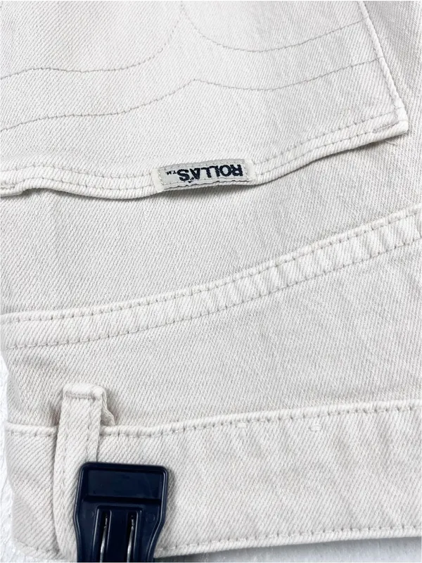 ROLLA’S Cream Sailor High Rise Wide Leg Denim Jeans Size 26 Neutral Preppy Boho - Image 8