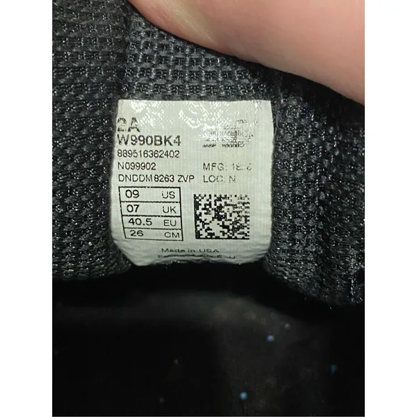 New Balance Women's 990 V4 Black‎ Casual Shoes Sneakers Size 9 Narrow 2A W990BK4 - Image 6