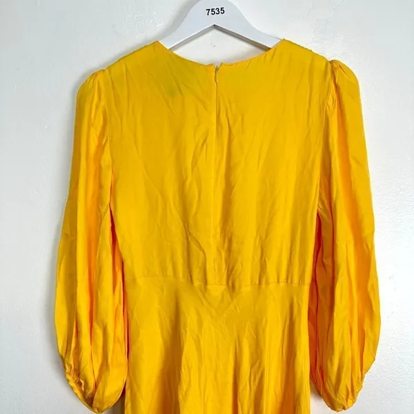 FARM RIO Cutout Piped Ring Midi Dress in Yellow Size Small - Image 9
