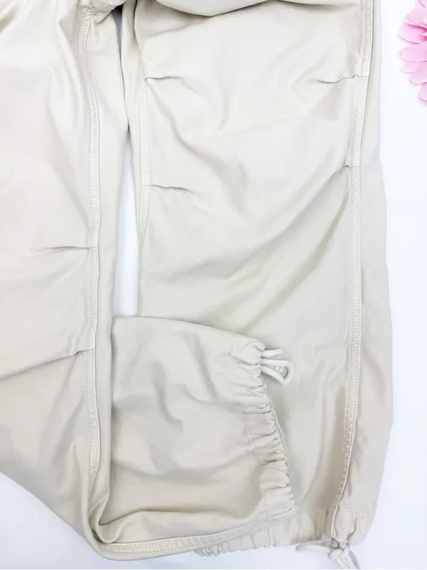 Tna X Aritzia Cache Cargo Parachute Pant Darted Barrel Beige Jogger Cotton - Image 12