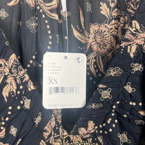 NWT Free People Women's Golden Hour Maxi Dress Black size XS - Image 5