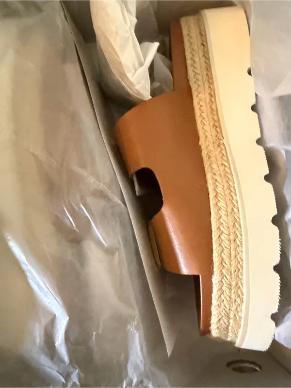 Madden Girl Mythical Espadrille Platform Sandals Dark Caramel Women's Size 7 - Image 7