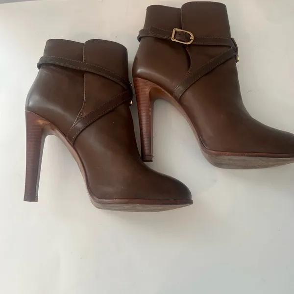 Tory Burch Brown Leather Ankle Boots - Image 12