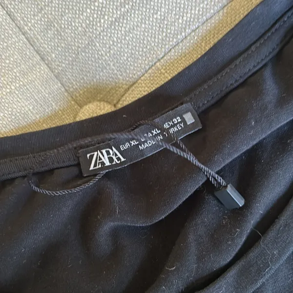 Zara Black‎ Cut Off Cropped Tank Size XL - Image 4