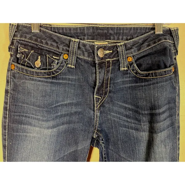 True Religion Becky Jeans Womens 30 Excellent‎ Bootcut Big T Stitching - Image 7