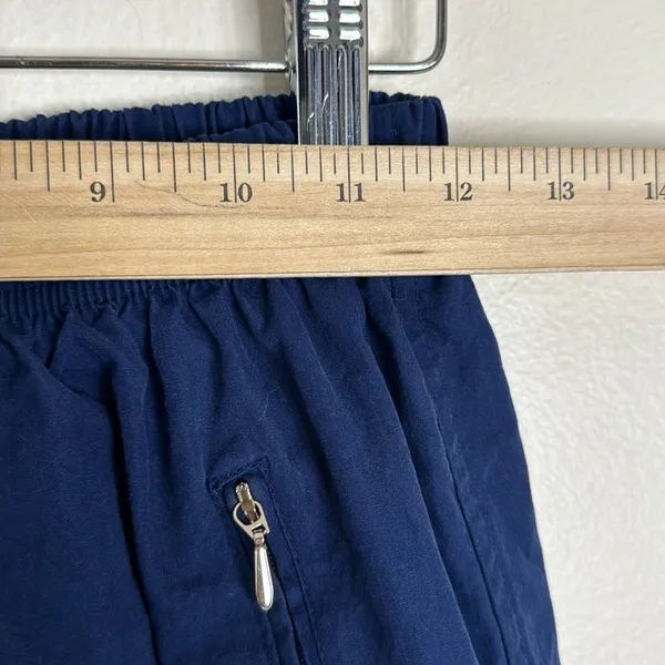 Vtg‎ Nike 90s ladies navy blue cotton athletic lounge pants size 24”medium - Image 5