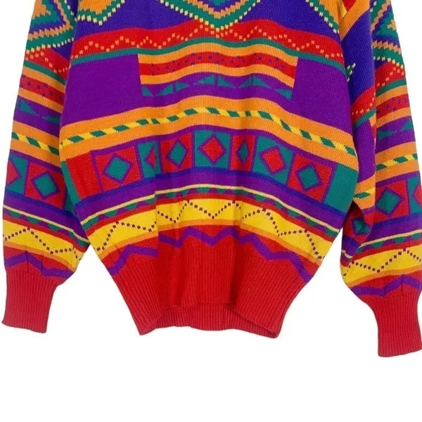 Vintage Meister Retro Southwestern Sweater Size Large - Image 6