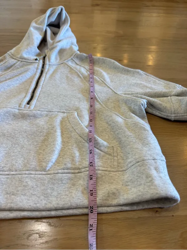 Lululemon Scuba Oversized Half-Zip Hoodie Plush light gray silver medium / Large - Image 10
