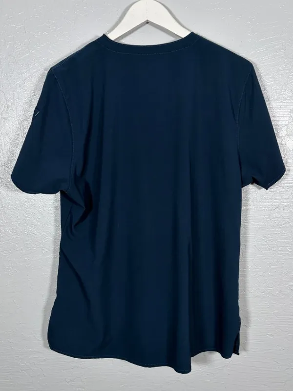 Carhartt Force Women L Navy Blue Cross Flex V Neck Scrub Top Modern Fit Nursing - Image 4