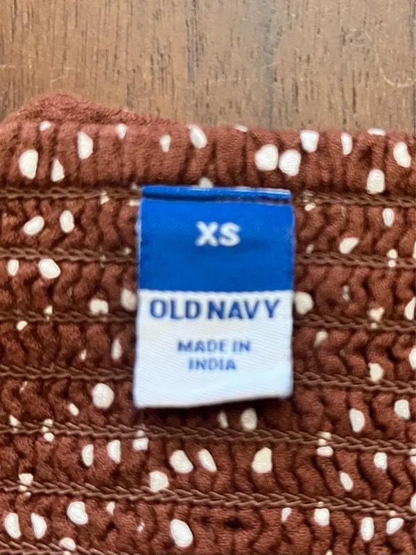 Old Navy Brown Polka Dot A Line Mini Dress Size XS - Image 6