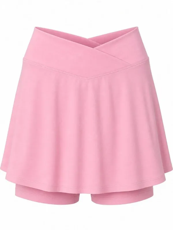 NWOT Halara Pink Crossover Tennis Skort L Long - Image 2