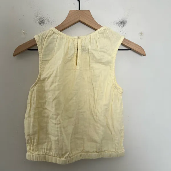 PACT- Double Gauze Bubble Hem Top Yellow Size XS - Image 5