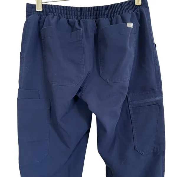 FIGS High Waisted Yola Skinny Cargo Pockets Women Size XS/P Blue PO 1356 - Image 7