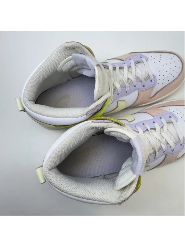Women's Nike Dunk High Sneakers Size 9.5 White Yellow Pink Purple DD1869-108 - Image 5