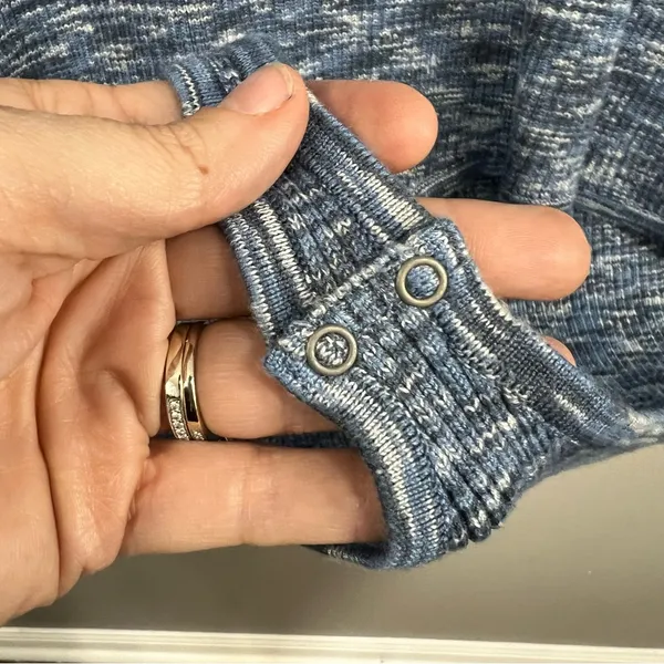 Abercrombie & Fitch NWT blue knit O-Ring Cutout Sweater Bodysuit size XL - Image 6
