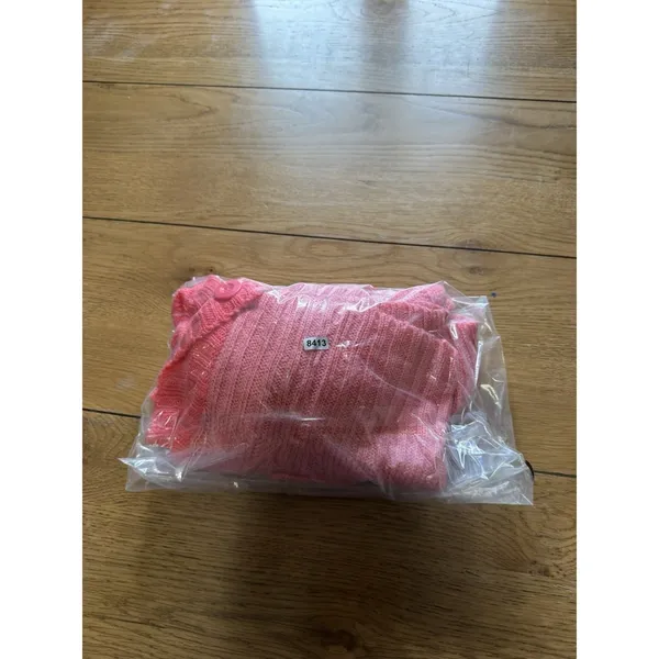 LulaRoe Women Size Small Button‎ Down Cardigan Sweater V Neck Pink Knit Acrylic - Image 15
