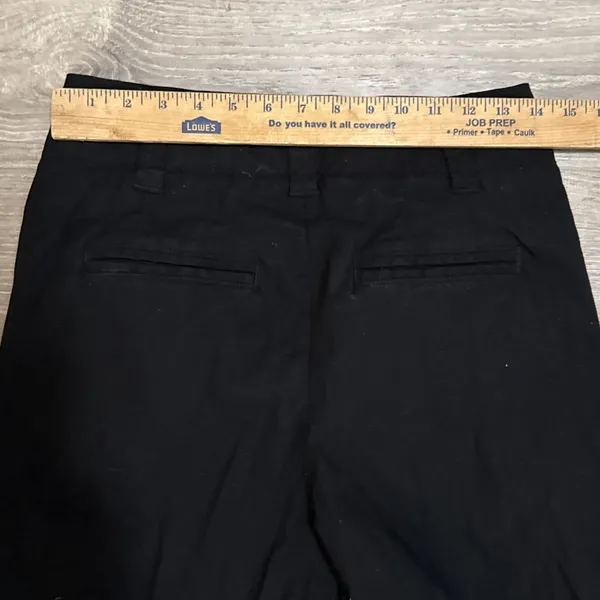 Maeve Anthropologie Naomi Wide Leg Trousers Pants Linen Blend Mid Rise‎ Black 12 - Image 9