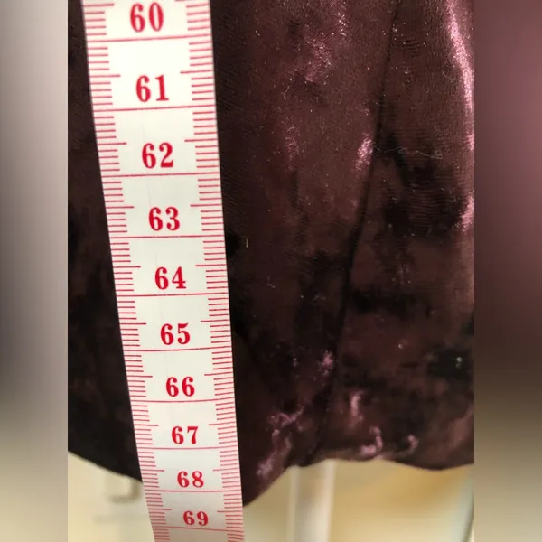 Zara NWT Deep Plum Velvet Halter Mini Dress - Image 5