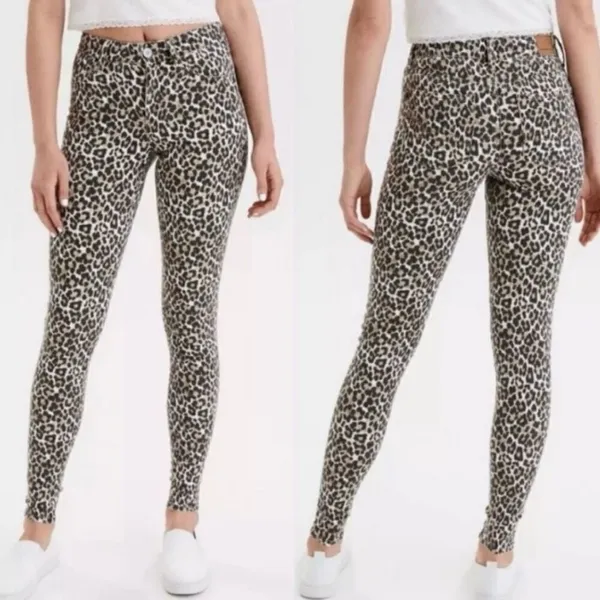 American Eagle leopard high rise jegging jean 4 - Image 2