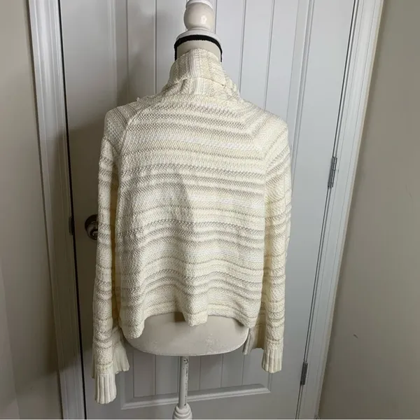 Anthropologie moth bell‎ sleeves open front cotton sweater cardigan medium - Image 5